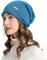 ZLYC Damen Wolle Kaschmir Strickmütze Winter Slouchy Beanie(Einfarbig Königsblau),Einheitsgröße