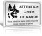 TAKULA Panneau Chien de Garde-Pancarte Attention au Chien-22 * 15CM Plaque Aluminium Brossé Attention au Chien,Plaque Chien Imperméable et Antirouille