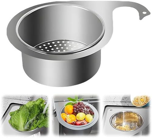 Panier De Filtre à Déchets En Acier Inoxydable Pour évier De Cuisine, 2024 Panier à Filtre en Acier Inoxydable en Forme de Cygne pour Évier, Passoire d'angle pour Fruits Et Légumes