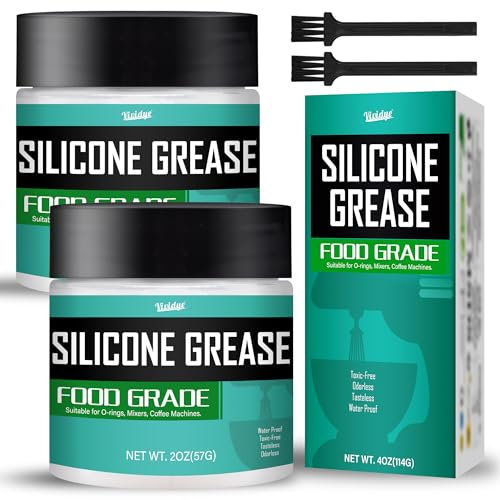 114g Food Grade Silicone Grease for Coffee Machine Seals, O-Rings, Plumbing, Rubber, Gaskets and Valves, Waterproof Silicone Sealant, Compatible With Most Plastic and Metal, NSF H1 Standards