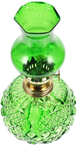 IMIKEYA Vintage Kerosinlampe Aus Glas Retro Öllampe Für Innenräume Dekorative Petroleumlampe Mit Windschutzdesign Praktische Tischlampe Für Wohnzimmer Und Camping
