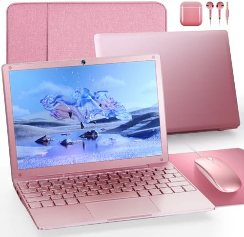 N4020 G Ordinateur portable, Ordinateur Portable Windows 11, 8 Go + 128 go, Processeur Intel Dual Core - core, Ordinateur Portable 10 pouces, Bluetooth Wifi HDMI, et sac Pour Ordinateur Portable