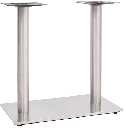vidaXL Bistrotisch Gestell Tischgestell Untergestell Tischfuß Bistro Gastro Tisch Tischbein Tischfuss Möbelfuß Silbern 70x40x72cm Edelstahl