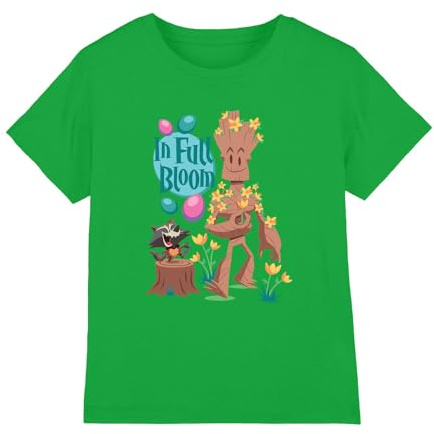 Guardians of The Galaxy Boy's Guardians of The Galaxy in Full Bloom Unisex Kids T Shirt T-Shirt
