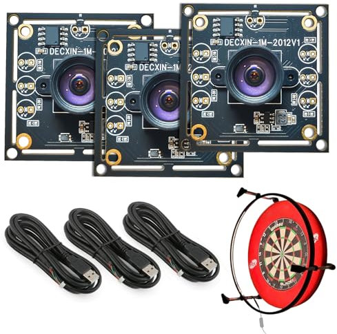 OV9732 Kameramodul 100 Grad 3er Set, Kompatibel mit Autodart Kamerasystem mit 2 m Kabel, 1280 X 720, 30 Fps, USB-Treiber