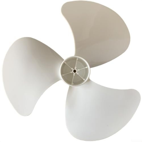 ARMYJY Plastic Fan Blades, 40Cm PP Material Replacement Blades 3-Leaf For Floor Fan Wall Mount Fan Table Fan Standing Fan Gray White(White)