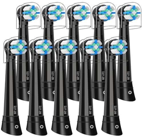 10 Stück Schwarz Aufsteckbürsten Kompatibel mit Oral B IO 3N/3/4/5/6/7/8/9/10 Series Zahnbürste Elektrische, IO Zahnbürste Aufsätze Kompatibel mit Oral B IO, IO Bürstenkopf