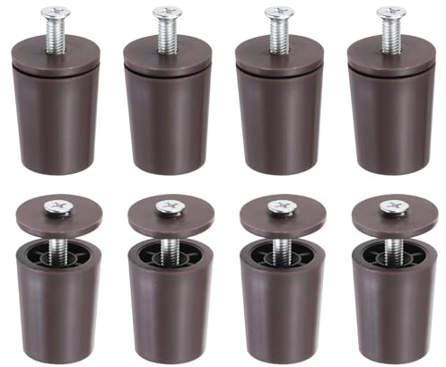 QUARKZMAN 8Pz Fermi Per Tapparelle, Fermi Per Tapparelle In Plastica 28mm Con Rondelle e Viti Per Tapparelle e Lamelle, Marrone
