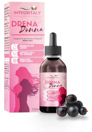Ribes Nigrum Nero Diuretico Drenate Antiallergico Liquido in gocce 100 ML per Ritenzione Idrica Allergie e Salute Vie Urinarie e Respiratorie in Gocce Made in Italy