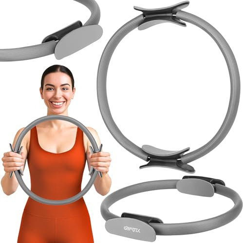 Gymtek Yoga Ring - Pilates Ring 38 cm, Fitness Ring für Muskeltraining, Core-Stabilität, Flexibilität & Stressabbau - Leicht & Ergonomisch