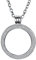 Morella Damen Halskette 70 cm Edelstahl mit Schmuckmünze Zirkonia Coin Anhänger 33 mm Silber