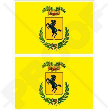 NEAPEL Provinz Flagge ITALIEN, Provinz Neapel Italienisch 100mm Auto & Motorrad Aufkleber, x2 Vinyl Stickers