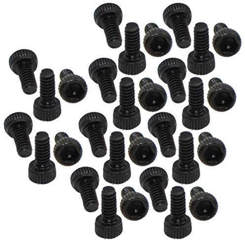 XunLiu 30PCS Grade 14.9 Alloy Steel Hex Socket Head Cap Screws Allen Wrench Drive Knurled Screws Black M1.6 3.5MM