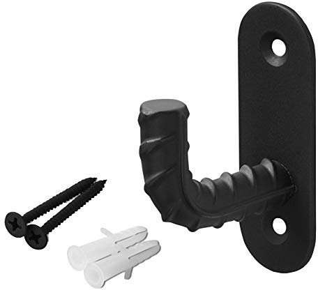 Garderobenhaken B50 25 x 73 x 52 mm BA: 48 mm schwarz matt Einzelhaken 1-fach Bewehrungsstahl Wandhaken Garderobe von JUNKER Design