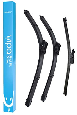 Vipa Car Parts Premium Wiper Blade Set | fits: SKODA FABIA Hatchback (Nov 2014 to Oct 2021) | All-Weather Performance | Durable, Streak-Free Windshield Wipers | Easy Installation