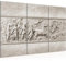 Runa Art Antique Bas-Relief Rome Peinture Tableau Salon XXL Beige 120 x 80 cm 3 Parties Decoration Murale 025631a