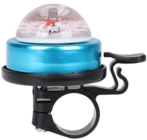 LIOOBO Fahrradklingel Horn mit Kompass Kinderfahrradklingel Ringer Fahrradzubehör (Blau)