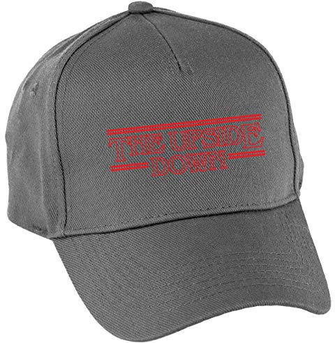 Hippowarehouse The Upside Down Baseball Cap hat Premium Printed 5 Panel OneSize Adults Graphite Grey