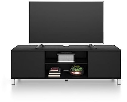 Mobili Fiver, Rachele TV-Schrank, Esche, Schwarz, Made In Italy