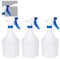 Relaxdays 3 x Sprühflasche Pflanzen, einstellbare Düse, 1 Liter Handsprüher, mit Skala, Kunststoff, Blumensprüher, weiß-blau