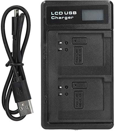 Fdit Dual BL-S5 Battery Slot USB Charger for PowerShot SX740 HS G1 X Mark III G5 X Mark II G7 X Mark II G9 X Mark II SX620 HS SX720 HS, LCD Display Backlight