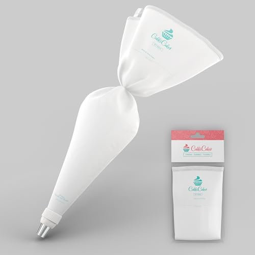 CukkiCakes Poche a douille reutilisable professionnelle (40cm) pour la décoration de cupcakes ou gâteaux - Extra fort, flexible et léger - Compatible avec les douille pâtisserie - Made in Japan