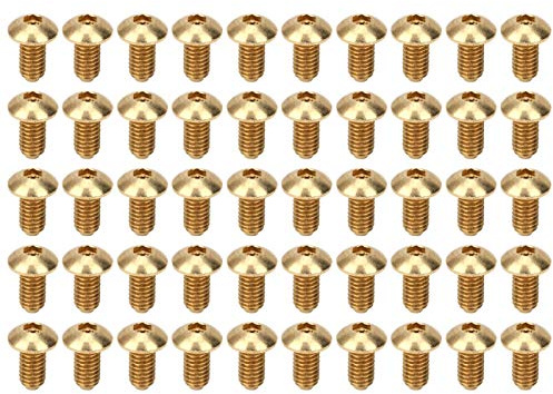 Vis à tête hexagonale Marhynchus, 50 pièces vis à six pans creux M4 tête demi-ronde accessoires de matériel en cuivre attaches(M4 * 8 millimètre)