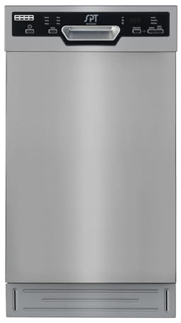 SPT SD-9254SSA 18″ Wide Built-In Stainless Steel Dishwasher w/Heated Drying, ENERGY STAR, 6 Wash Programs, 8 Place Settings and Stainless Steel Tub