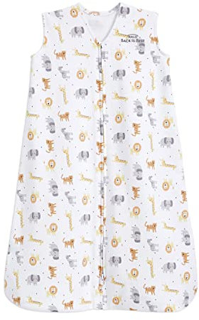 Halo Baby Schlafsack | 0,5 Tog Sleepsack | 100% Baumwolle, Dschungel für Neugeborene | Einfacher Zip -Zugriff von Windelwechsel | Lullaby Trust Partners | Unisex, Jungen & Mädchen, 6-18 Monate