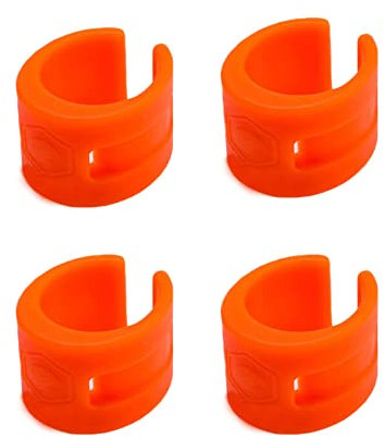 Hinterradgabel Kettenschutz,MoreChioce AntiKollisions Gummi Schutzclip Ringe Fahrrad Kettenstrebenschutz Fahrrad Vorne Hinten Anti-Kratzer Kettenschutz Fahrradzubehör,Orange