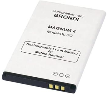 MOVE Batteria SPECIFICA PER BRONDI MAGNUM 4 Liion 3.7V 950 mAh Sostiuisce perfettamente: [Model:BL5C] ATTENZIONE: CONTROLLARE CHE IL CODICE PRODOTTO COINCIDA CON QUELLO DELLA BATTERIA