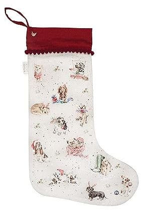 Wrendale Designs Hannah Dale Weihnachtsstrumpf mit Pfotenabdruckmotiv, 220 x 600 mm
