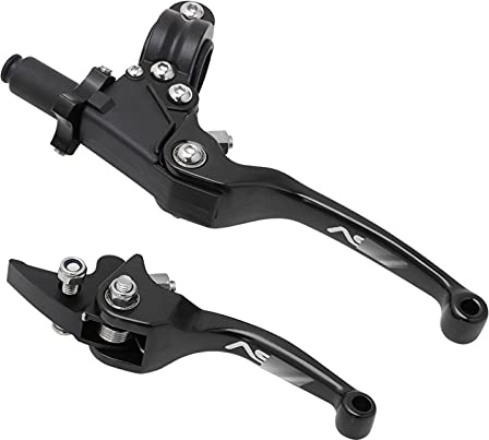 Bremshebel Kupplungshebel, , Faltbare ausziehbare Kupplungshebel, ASV F3 2. ShortAlloy Brems- und Kupplungslenkerhebel kompatibel mit Motocross-Motorrad Pitbike Dirt Pit Bike Universal Patrs Rot Farbe