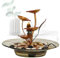 Tuzsocr Zimmerbrunnen aus Glas, Wasserfall, 4 Ebenen, Tischbrunnen, geschlossener Kreis, ideal für Meditation und Entspannung – Brunnen, Geschenk, Handwerk, für Haus, Büro, Schlafzimmer