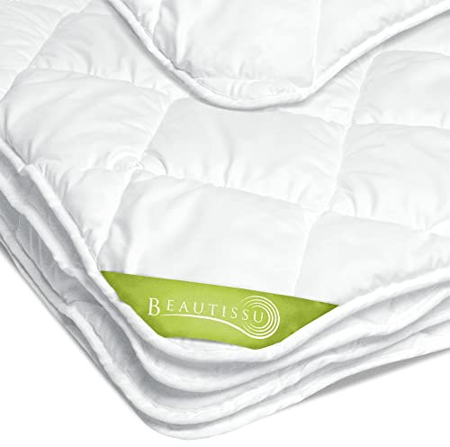 Beautissu Allergiker Bettdecke 200x220 cm Ganzjahresdecke Übergangsdecke Steppdecke 200x220 Warm Atmungsaktiv Mikrofaserdecke 200x220 – Duvet Blanket Mono Ganzjahresbettdecke Schlafdecke BeauNuit MD