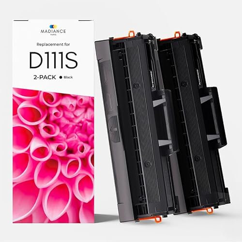 MADIANCE D111S SU810A Tonerkartusche, kompatibel mit Samsung D111S Samsung Xpress M2070W Toner M2070 M2026W M2026 M2070FW M2020 M2022W M2022 M2020W M2070F (Schwarz, 2 Stück)
