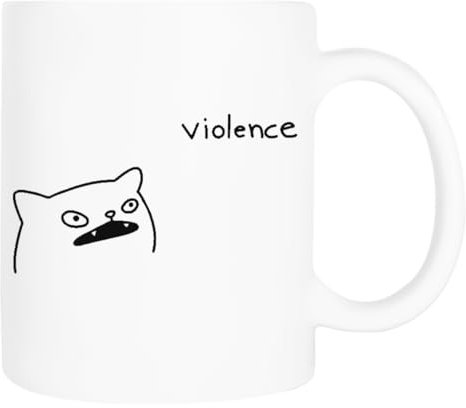 Genérico Violencia Taza De Cerámica Taza Clásica Blanca