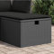 SECOLI Gartensofa mit Stauraum Rattan Sofa Gartenhocker Lounge Sofa Outdoor Kleines Balkon Sofa Balkonmöbel Rattansofa Polyrattan Gartenmöbel Set Balkon Lounge Garten Loungesofa Schwarz