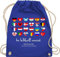 Turnbeutel Rucksack - WM Taschen - Im Fußball vereint - Deutschland EM 2024 Länder - Unisize - Royalblau - deutschland-fanartikel fußball-em fanartikel europameisterschaft germany beutel fussball