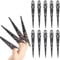 GLOBLELAND 20Pcs 4.8inch Black Finger Nail Tip Claw Rings Ancient Queen Fingernail Claw Costume Fingertip Claw Nail Rings Metal Finger Knuckle Claw for Halloween Cosplay Costume Dance Show