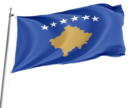 Kosovo - Bandiera per eventi festival, 150 x 90 cm