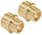 Raccordo Filettato Maschio in Ottone da 3/4 a 1/2 Pollici, Maschio 3/4 x Maschio 1/2 Filettatura Connettore Doppio Nipplo per Tubi (2 Pezzi)