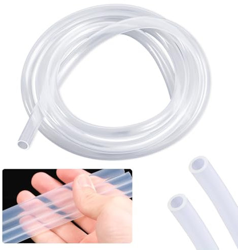 5 Meter Silikonschlauch 2mm ID x 4mm OD, Transparente Lebensmitteltaugliche Schläuche, Hohe Temperaturbeständigkeit, Flexibler Schlauch Klar Wasser Luft Rohre für die Übertragung von Wasser Luft Öl