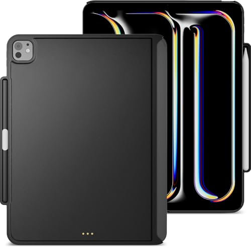 MAGEASY CoverBuddy for 2024 iPad Pro 13 - iPad Pro Case Compatible with Magic Keyboard for iPad Pro (M4), Enhanced Thickness & Heat Dissipation - Black (Leather)