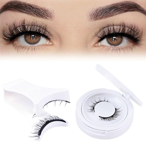 Wondsea Natural Look Magnetic Eyelashes,Waterproof Magnetic Lashes without Eyeliner,Reusable Magnetic Lashes with Applicator 3D, No Glue Magnetic False Eyelashes(1 Pairs)