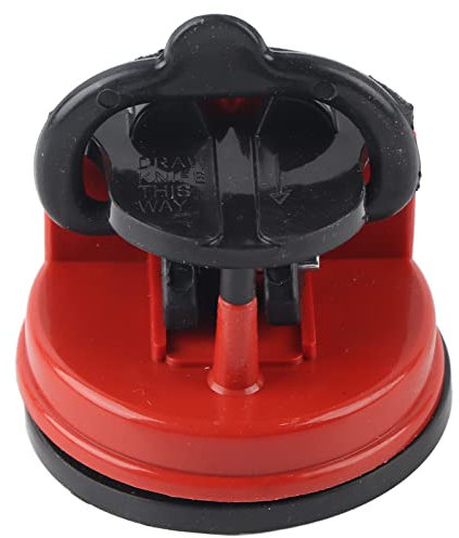 Herramienta para afilar cuchillos, máquina para afilar cuchillos, afilador de cuchillos con ventosa para tijera de cuchillos de cocina (Red)