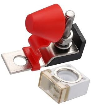 Hihaha 1 Set 250A Battery Fuse Terminal Fuse Block Fuse 58V for Car Boat Durable Material