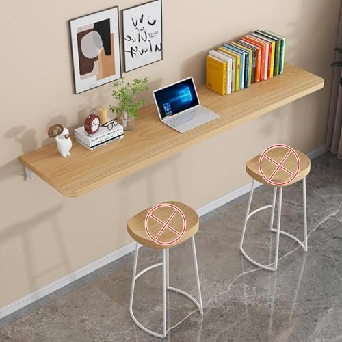 BRCYKRWY Wandmontierter Tisch,Esstisch Für Küche,faltbar,unsichtbar,zusammenklappbar,schwimmend,Laptop-Schreibtisch,Klapptisch Wandtisch,Wandtisch Klappbar,für Studienzimmer Badezimmer Balkon