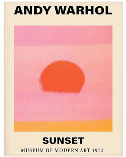 KSHAO ATHQW Andy Warhol Poster, Andy Warhol Druck, Sonne, Wandkunst, trendige Leinwandmalerei, Museumsposter, modernes Wohnzimmer, Heimdekoration, Bilder, 30 x 40 cm x 1, ohne Rahmen