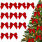 12 Stück Weihnachtsschleifen Weihnachten Schleifen Weihnachtsbaumschmuck Deko für Weihnachtsbaum Weihnachtskranz Tannenbaum Weihnachtsbaumschleifen Weihnachten Urlaub Hochzeit Weihnachtsdeko (C)